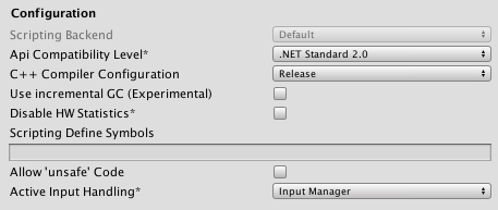 Configuration settings for the Facebook platform