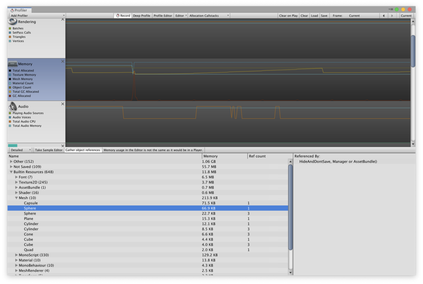 The detailed memory module view